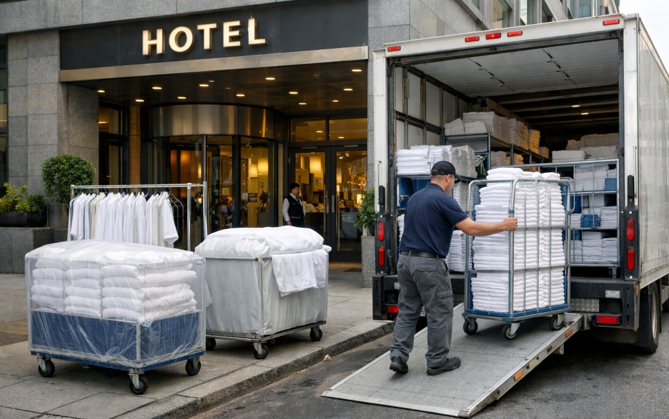 Hotel Linnenverhuur Levering Straatbeeld